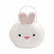 Easter Fluffy Bunny Basket with Handle - Front View