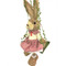 Female Bristle Straw Bunny on Swing - 35cm