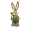 Male Bristle Straw Bunny with Overalls & Carrot - 45cm