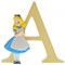 Disney Letter A - Alice in Wonderland 