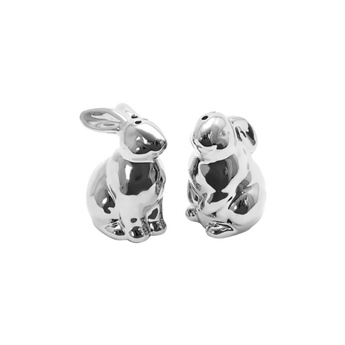 Pembroke Ceramic Silver Salt And Pepper Bunny