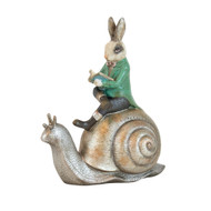 Potter Green Coat Bunny On Snail 