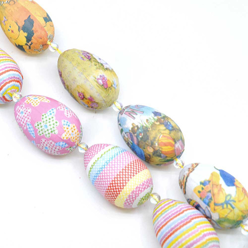 Multicoloured Easter Egg Garland (2 Styles) 