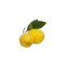 Yellow Lemon Fruit Cluster With Leaf 