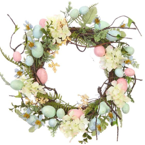 Floral Easter Egg Wreath 