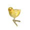 Yellow Baby Chick Glass Ornament 