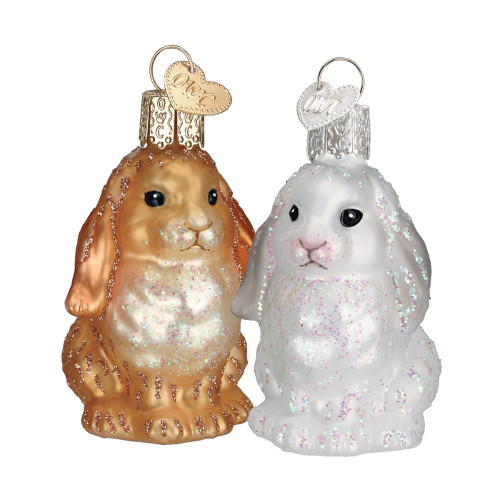 Baby Bunny Glass Ornament (2 Styles)