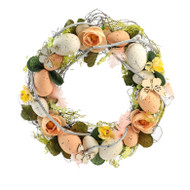 Apricot Floral Easter Wreath 