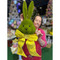 Hanging Green Moss Rabbit Face with Yellow Bow Easter Decor