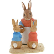 Mrs Rabbit Flopsy and Peter Rabbit Figurine 