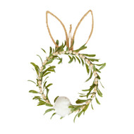  Wood Bead Bunny Wreath 