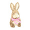 Pink Bow Sisal Sitting Bunny