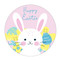 Pink Easter Bamboo Plate