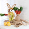 Brown Jute Easter Bunny with Carrot Pick