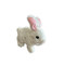 Cute White Hopping Plush Bunny