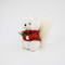  Festive White Fox In Red Jumper Decor