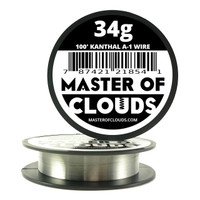 100 ft - 34 Gauge AWG A1 Kanthal Round Wire