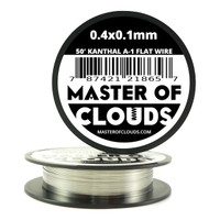 50 ft - 0.4 mm x 0.1 mm Kanthal A1 Flat Ribbon Wire