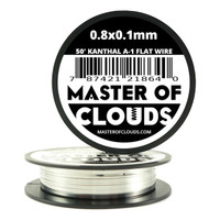 50 ft - 0.8 mm x 0.1 mm Kanthal A1 Flat Ribbon Wire