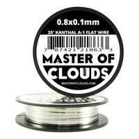25 ft - 0.8 mm x 0.1 mm Kanthal A1 Flat Ribbon Wire