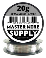 MWS - Stainless Steel 316L - 50 ft - 20 Gauge - Round Wire