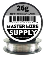 MWS - Stainless Steel 316L - 100 ft - 26 Gauge - Round Wire