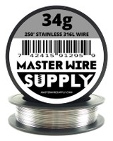 MWS - Stainless Steel 316L - 250 ft 34 Gauge Wire