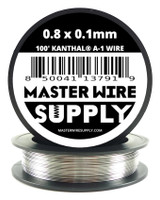 MWS - 100 ft - 0.8 mm x 0.1 mm Kanthal A1 Flat Ribbon Wire