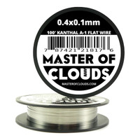 100 ft - 0.4 mm x 0.1 mm Kanthal A1 Flat Ribbon Wire