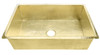 Hammered brass kitchen sink in shiny polished finish