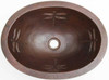 Oval copper sink with Dragonfly design