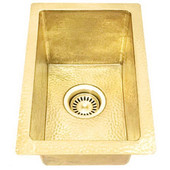 Bar Sink (RTBVA-BRASS) Rectangle Brass Bar Kitchen Prep Sinks-4 sizes Hammered or Smooth (Custom Available)