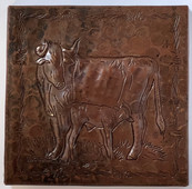 Copper Tile (TL102) Cow Design
