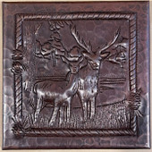 Copper Tile (TL103) Two Deer Design