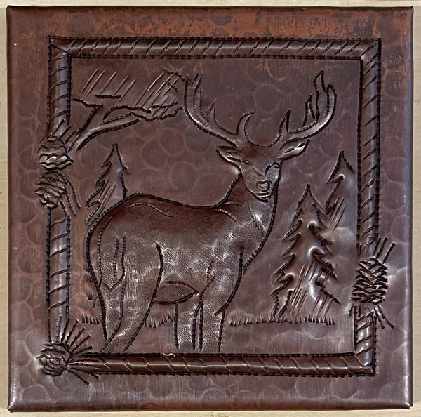 Copper Tile Deer Design Copper Sinks Direct
