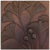 Copper Tile (TL200) Fern Leaves Design