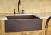 CUSTOMER PHOTO - HAMMERED COPPER FARMHOUSE APRON FRONT SINK