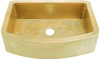 Rounded front farmhouse brass kitchen sink.
RB-Rustic Brass