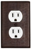 Single gang oulet plug copper cover