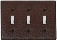 Triple toggle switchplate copper cover