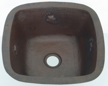 copper square bar sink with paw design