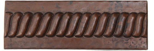 TL002-2"x 6" Rope Design copper tile liner