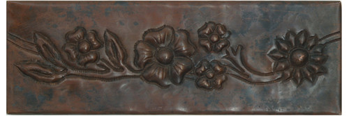 Floral vine copper tile liner