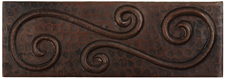 Swirl design copper tile liner