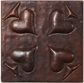 Spade design copper tile