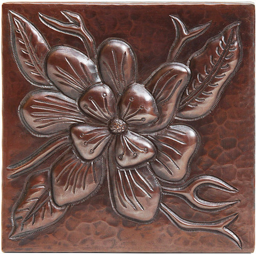 Wildflower design copper tile