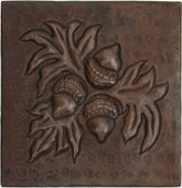 Hammered Copper Acorn Tile