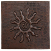 Infinity sun copper tile