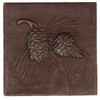 Pine cone hammered copper tile