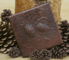Pine cone hammered copper tile